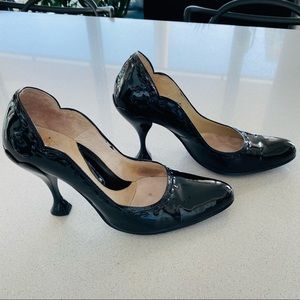John Fluevog Patent pumps